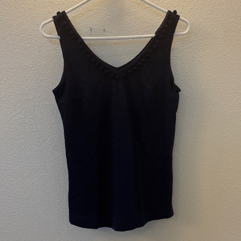 Lilly Pulitzer Navy Gigi Pom Pom Tank Top